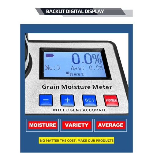Grain Moisture Meter for 19 Kinds Grains  Moisture Tester Digital Display Cocoa Beans Wheat Corn Moisture Analyzer 2