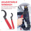 Coilover Wrench Spanner, 7PCS Non-Slip Spanner Wrench Set, Professional Universal Rubber Handle Wrench Spanner Tool 1