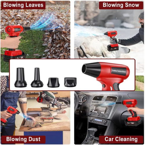 210W High Speed Jet Blower for  18V Lithium-Ion Battery  Electric Air Duster Multi-Function Cleaning Tool 2