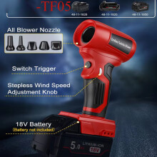 210W High Speed Jet Blower for 18V Lithium-Ion Battery Electric Air Duster Multi-Function Cleaning Tool