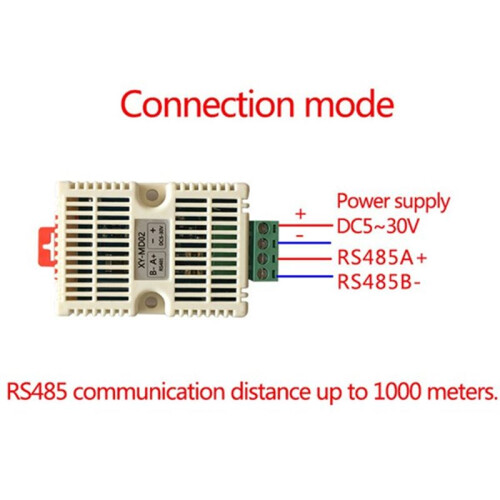 XY-MD02 Temperature Humidity Transmitter Detection Sensor Module Modbus SHT40 Temperature Sensor RS485 Signal Analog 1