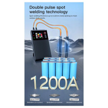 Docreate TK-10A Double Pulse Color Screen Spot Welding Machine LCD Large Screen CNC 1200A Lithium Battery