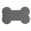 Bone Shape Silicone Slow-Feeding Pad, Indoor Gray 2