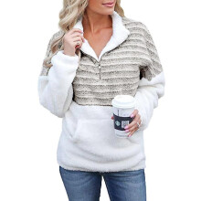(Khaki, 2XL) Women's Long Sleeve Warm Sweater Autumn Winter Sweater Pullover Clothes