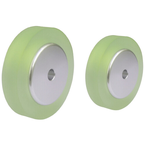 2 Pcs Aluminum Polyurethane Industrial Encoder Wheel Measuring Wheel for Measuring Rotary Encoder 100mm & 200mm 2
