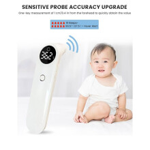 Babythermometer voor Voorhoofd, Oor en Objecten. Digitale Thermometer Zonder Aanraking, Thermometer voor Baby'S, Peuters en Volwassenen.