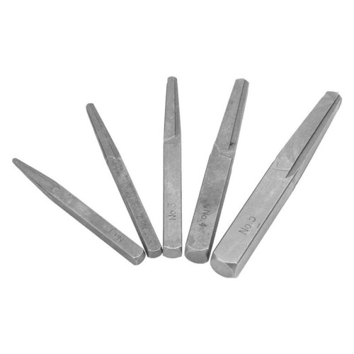 5 PCS Screw Extractor Set,Square Type Straight Fluted Screw Extractor Set Easy Out Removal Tool 2