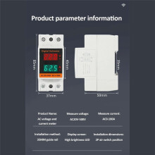 Dual Display Combination Rail Type Single Phase Digital Meter Digital Din Rail Power Meter AC Voltmeter Ammeter