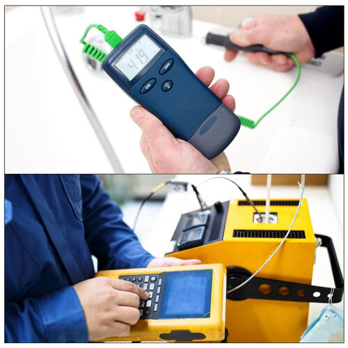K Type Thermocouple with Plug, Meter Temperature Sensor Probe -50 to 1100C,3.3ft Wire 0.5x150mm 1