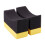 4X Contoured Auto Wheels Brush Sponge Tools Applicator Special Yellow+Black 4