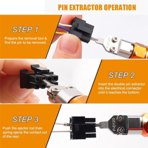 3Pcs for  Pin Extractors Terminal Release Tool Kit for  MX3.0 Male/Female Terminals Extraction Tool