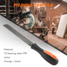 6 Zoll Ast SäGen Feile T12 Lagerung Stahl Feinzahn Raspel Feile Zimmerei Holz Bearbeitung Hand Werkzeug mit TPR Griff