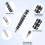 4 Pcs Pen Screwdriver Handy Tool Eight in One Magnetic Pocket Screwdriver Multi-Function  Gadgets Repair Tools (Black) 5