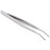 5 Pcs 5.9 Inch Long Silver Tone Bent Curved Tip Tweezers Forceps Plier Hand Tool 3