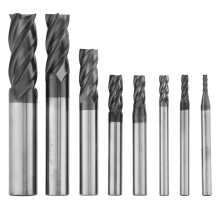 24Pcs 2-12mm Carbide End Mill 4 Flutes End Mill Set Milling Cutter Tool Kit CNC Carbide Milling Cutter Spiral Bits