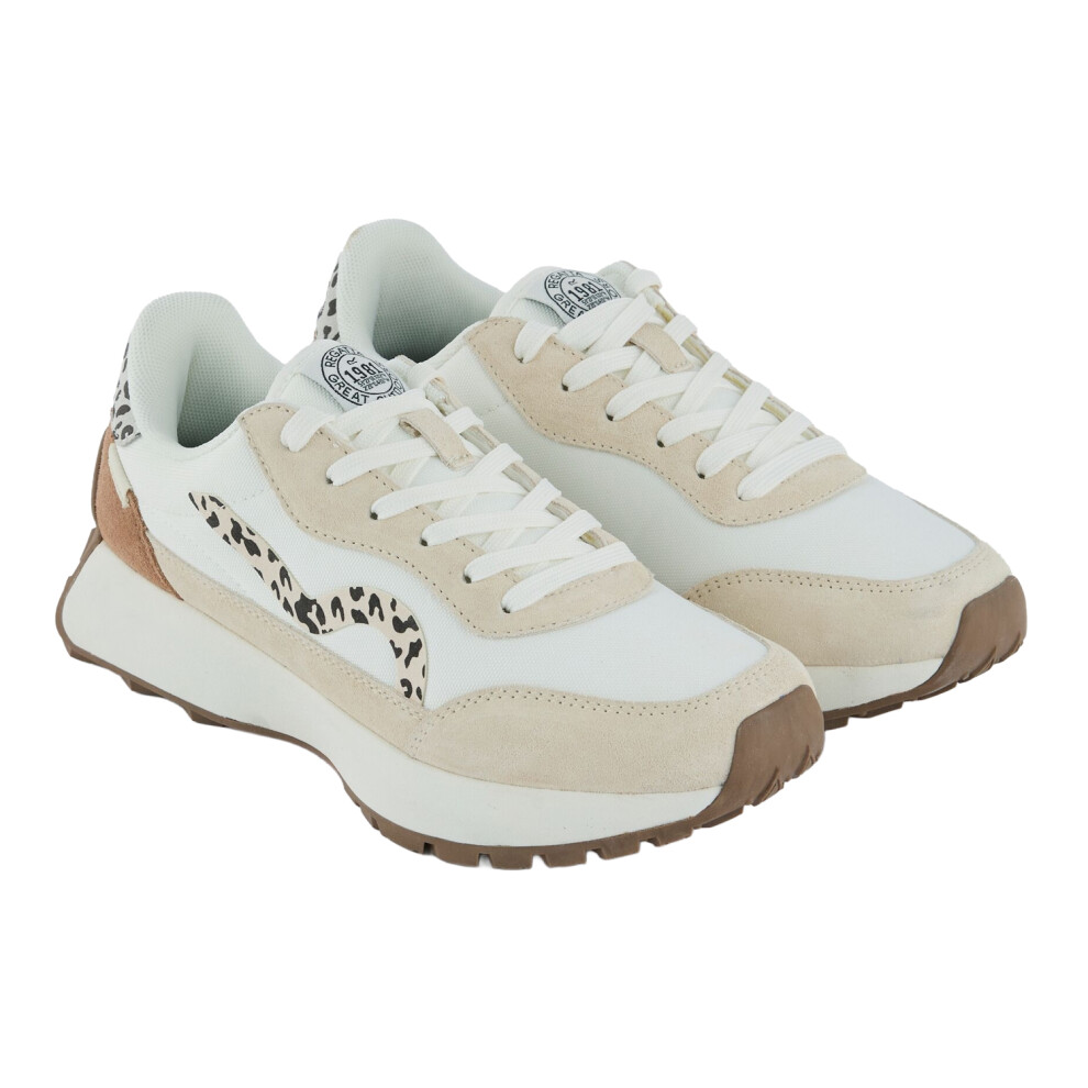 Regatta Womens/Ladies Marine Heritage Ii Leopard Print Suede Trainers
