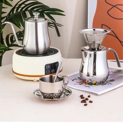 Stainless Steel Coffee Brewer with Filter