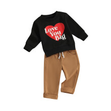 (0-6 Months, Black) Ensemble 2 pièces pour l'automne.