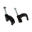 Round Black 10mm Cable Clips Secure Fastenings Cables [100 Pack] 4
