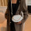 Γυναικεία μοντέρνα τσάντα ώμου Shell Clutch, ελαφριά, με αποσπώμενο λουράκι ώμου και 4