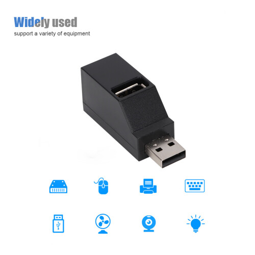 Τριπλός διανομέας USB με συμπαγή σχεδιασμό, φορητή μετάδοση υψηλής ταχύτητας, 1