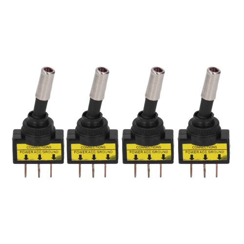 Διακόπτης Rocker αυτοκινήτου με λάμψη LED, αδιάβροχος διακόπτης ON/OFF ανθεκτικός 20A DC12V 1