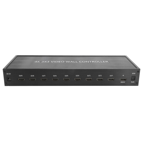 Επιτοίχιος ελεγκτής βίντεο HD 3x3HDMI με περιστροφή 180 μοιρών και ανάλυση Ultra HD, 1