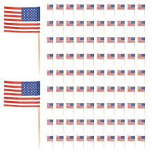 600 American Flag Toothpicks Party Cupcake Decoration Sandwich Food Picks