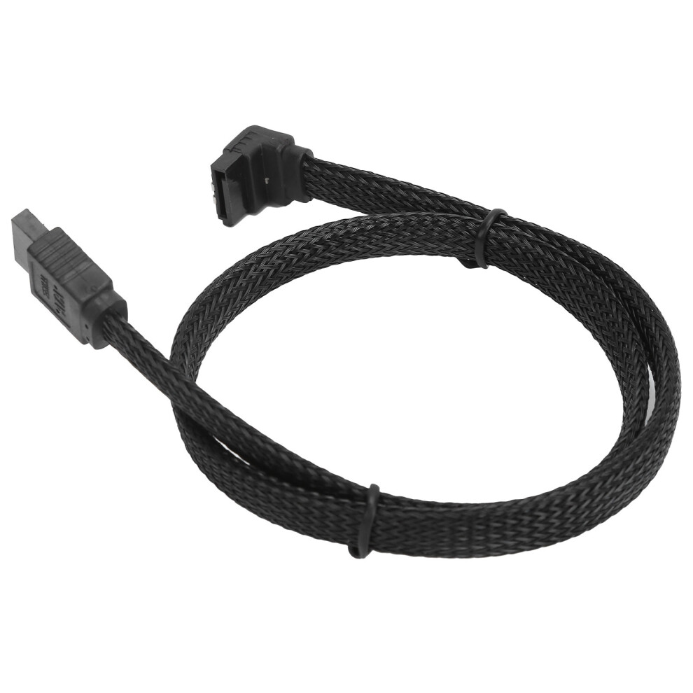 Sata 3.0 7P Angled Data Cable 50Cm Black 7340572625816