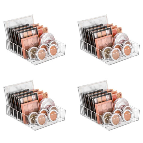 4X Compact Makeup Palette Organize, 7 Sections Cosmetics Storage Box for Bathroom Countertops, Vanities