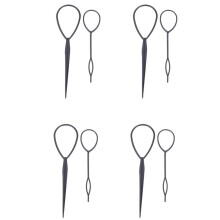 8 X Plastica Flaxen Capelli Dispositivo Nero