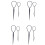 8 X Plastica Flaxen Capelli Dispositivo Nero 1