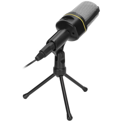 Condenser Microphone For Broadcasting And Conferencing, High Sensitivity With Flat Frequency Response, Includes Tripod Stand And Volume Control Wheel 1