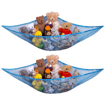 Hamac Jumbo pour Jouets, Bleu - Organisez les Peluches et Jouets d'Enfants