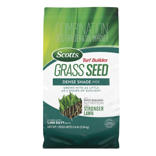 Scotts Turf Builder Grasssamen für dichten Schatten mit Dünger, 5,6 lbs.