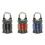 Master Lock Master Lock Set di Lucchetti con Combinazione Personalizzabile, 3 Pezzi, Colori Variabili, 1535EC3 1