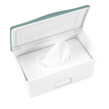 Ubbi Baby Wipes Dispenser with Weighted Plate and Secure Seal, Essential for Fresh Wipes