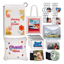 76-Teilige Sublimationsrohlinge, DIY -Sublimations-SchlüSselanhäNgerrohlinge mit Metallkette, für Individuelle Designarbeiten, Geschenke