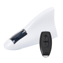 Solar Magnetic Car Antenna Anti Collision Light Fin Roof Tail Flashing LED Car Warning Lights Remote Control White