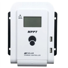Controlador de Carga Solar MPPT 60A com Display LCD Regulador Solar Fotovoltaico 12V 24V Controlador AutomáTico USB Duplo para Painel Solar
