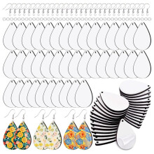 180 Pcs Sublimation Earring Blanks with Earring Hooks and Jump Rings Unfinished Teardrop Earrings Blanks