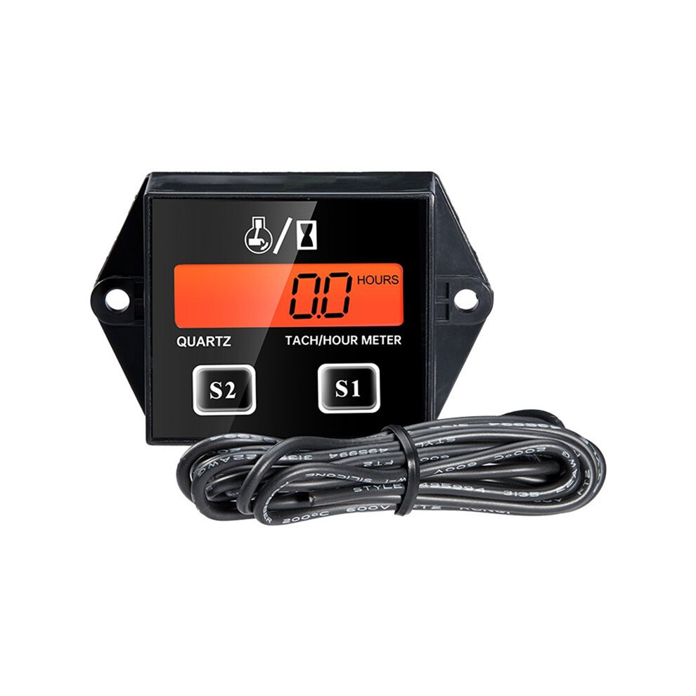 Digital Engine Tach Hour Meter Tachometer Gauge Engine Rpm Lcd Display For Car Motorcycle Stroke Engine Boat Atv Moto 4711632717490
