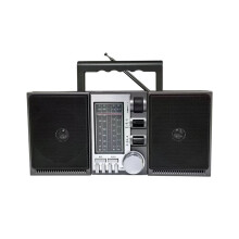 Retro Portable Rechargeable Full-Band Radio FM/AM/SW1-2 4 Band Receiver Card Speaker USB TF MP3 Player US Plug
