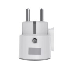 Tuya Wifi EU Plug 16A com Função de Monitoramento de Energia, Aplicativo Sem Fio, Controle Remoto de Voz para Alexa Home, Cinza e Branco
