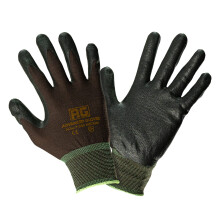 AVANCERET HANDSKER - NiTex P-200 Nylon Nitril Handsker, Åndbare Nitril Skum Coated Arbejdshandsker, Brun, 3-Pak, 2X