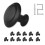ZONBANG 12PCS Skabsdør Håndtag, Sorte Knobs til Køkkenskabe, 1.2" Knobs til Skabe og Skuffer 1