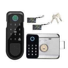 Fingerprint Home Lock for Tuya Lock Door Lock Keyless Entry Fingerprint Tuya App Key IC Card Model D