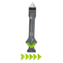 5-in-1 Silicone Caulking Tool Set - Scraper,Smooth Remover,Grout Finisher Kit for Floor Mould Removal & Home Improvement
