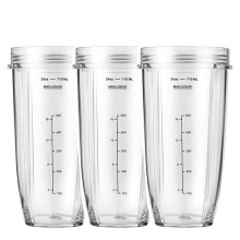 3pcs 24oz Blender Cups Blender Replacement Parts for Auto-IQ Series BL450/480 BL682 BL2012 BN801
