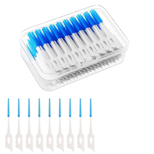 220 Unidades de Escovas Interdentais de Silicone para Limpeza Dos Dentes
